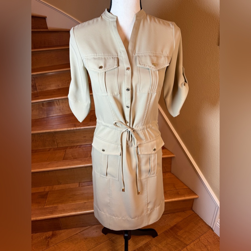 XXS Michael Kors - one piece mini nylon short sleeve beige ALMOST NEW!!!